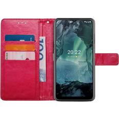 CaseOnline Wallet cover 3-kort Nokia G11 Lyserød