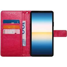 CaseOnline Wallet cover 3-kort Sony Xperia 10 IV Lyserød