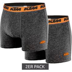 Vêtements KTM 2er pack herren unterhose weiche boxershorts 1bcx2ass2d g/b dunkelgrau Grau