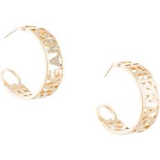 Ferragamo Hoops Earrings Ferragamo logo-plaque hoop earrings women Brass One Silver