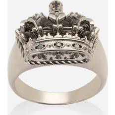 Adjustable Size - Men Rings Dolce & Gabbana Crown white gold crown ring