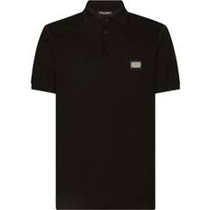 Dolce & Gabbana Black Polo Shirts Dolce & Gabbana DG Essentials cotton piqué polo shirt men Cotton Black