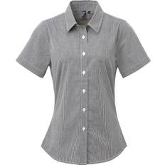 Short Shirts Premier Microcheck Short Sleeve Cotton Shirt