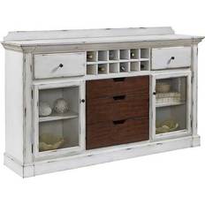 Shelves Sideboards Pulaski Distressed Wood with Sideboard