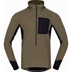 Gröna - Löpning Tröjor Norrøna Men's Senja Warm1 Hood, XL, Olive Night