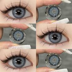 Coloured Lenses - Daily Lenses Contact Lenses Shein 1pair Soft Colored Contact Lenses With Naturally Black Spots, Large Diameter And Yearly Disposable Life Cycle, Suitable For Dating Or Daily Wear