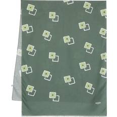 Linen Scarfs Barba Napoli Barba graphic-print frayed scarf men Linen/Flax/Cotton One Green