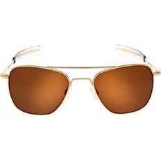Solglasögon Randolph Engineering Unisex AF237 Gold 23k Outlet Solglasögon - Metall Guld/Brun Fyrkantig