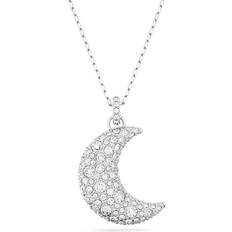 Swarovski Charms & Pendants Swarovski Luna Pendant, Moon, White, Rhodium Finish