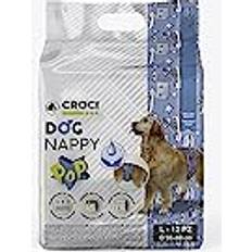Croci Dog Nappy Pop Absorbent Wrap for Male Dogs Ø 50-60 cm 12 pcs