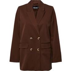 Nylon Kavajer Pieces PCTHELMA LS Oversize blazer NOOS, Chicory-kaffe