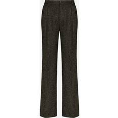 Dolce & Gabbana Grey Trousers Dolce & Gabbana Stretch alpaca and wool straight-leg pants