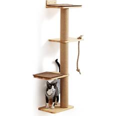 FUKUMARU Cat Scratching Activity Tree Wall Mounted 125 cm