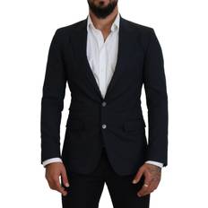 Bomull - Herre Dressjakker Dolce & Gabbana Black Cotton Formal Taormina Blazer IT46