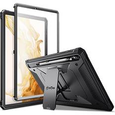 Fintie Fintie Shockproof Case for Samsung Galaxy Tab S8 Plus 2022/S7 FE 2021/S7 Plus 2020 12.4 inch, Tuatara Rugged Unibody Hybrid Full Protective Bumper Kickstand Cover w/Built-in Screen Protector, Black