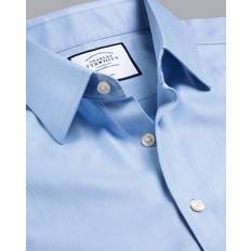 Charles Tyrwhitt Non-Iron Herringbone Cotton Formal Shirt - Sky Blue