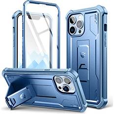 Mobile Phone Accessories Dexnor Dexnor for iPhone 13 pro max Case 6.7 Inch 2021, [Built in Screen Protector and Kickstand] Heavy Duty Military Grade Protection Shockproof Protective Cover for iPhone 13 pro max Sierra Blue