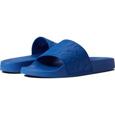 Coach Blue Slides Coach Men's Signature Pool Slide Blue Fin