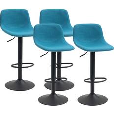 Bar Stools Homcom Adjustable Swivel Bar Stool