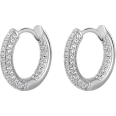 Luv AJ The Reversible Mini Amalfi Hoops- Silver/Transparent