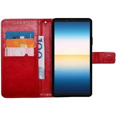 CaseOnline Wallet cover 3-kort Sony Xperia 10 IV Rød