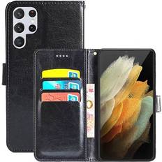 CaseOnline 3-Card Wallet Phone Case for Samsung S22 Ultra