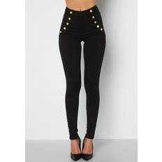 Bubbleroom Bukser & Shorts Bubbleroom Adina Highwaist Jeans Black