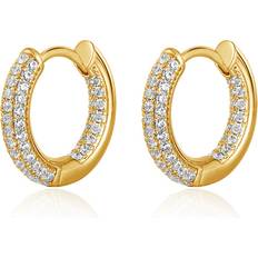 Luv AJ Smycken Luv AJ The Reversible Mini Amalfi Hoops- Gold/Transparent