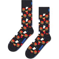 Happy Socks Homme Chaussettes Happy Socks Black Hamburger Crew Sock - Black/Red/White/Brown