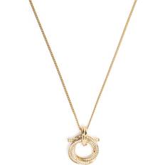 Ferragamo Necklaces Ferragamo crystal-embellished pendant necklace women Brass/glass One Gold