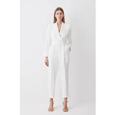 Karen Millen Women Jumpsuits & Overalls Karen Millen Tailored Tuxedo Wrap Jumpsuit