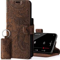 Surazo SURAZO Prestige Leather Wallet Case Compatible with Apple iPhone 13 Pro Max RFID 3 Card Slots & Cash Pocket Secure Magnetic Closure Plus Stand Function Genuine Italian Leather Flip Folio Cover