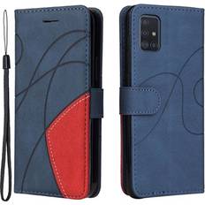 MTP Products Bi-Color Series Samsung Galaxy A51 Plånboksfodral Blå