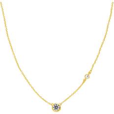 Silpada Silpada 'Marvel' Cubic Zirconia Necklace in Gold-Plated Silver, 16" 2" White