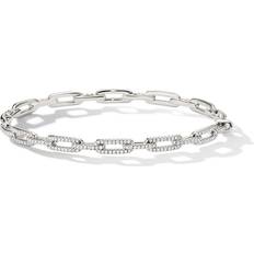 David Yurman White Gold Bracelets David Yurman 18kt white gold Stax diamond chain link bracelet women Diamond/18kt White Gold 8WADI