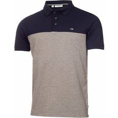 Calvin Klein Men Polo Shirts Calvin Klein COLOUR BLOCK POLO SHIRT Navy/Silver Marl