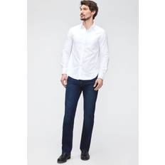 Mens Dark Blue Standard Luxe Regular-fit Straight-leg Stretch-denim Jeans