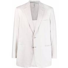 Men - Silk Blazers Brioni striped single breasted blazer men Silk/Cotton/Cupro White