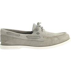 Sperry Sneakers Sperry A/O 2-Eye Plushwave Boat Grey Womens Shoes Nubuck Leather