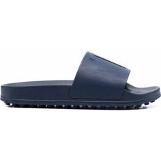 Tod's Men Slippers & Sandals Tod's Tod's logo-embossed flat slides men Polyurethane/Polyurethane/Rubber Blue