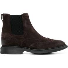 Fabric - Men Chelsea Boots Hogan slip-on Chelsea boots men Calf Leather/Calf Suede/Rubber/Fabric/Fabric Brown