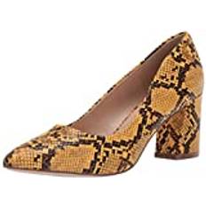 Penny Loves Kenny Women's Print Pump, yellow faux Snake