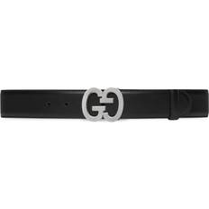 Gucci Belts Gucci GG buckle leather belt men Leather Black