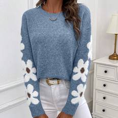 Shein Casual Women's Sweater With Floral Pattern