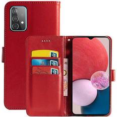 CaseOnline Wallet cover 3-kort Samsung Galaxy A13 4G Rød