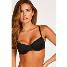 Secret Lace Padded Underwired Bra Black