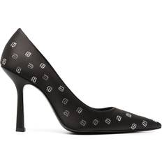 Alexander Wang monogram-embellished pumps women Polyester/Calf Leather/Calf Black