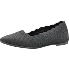 Skechers Black Ballerinas Skechers Women's Cleo-Honeycomb Ballet Flat, Charcoal