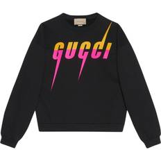 Gucci Men Jumpers Gucci Blade logo-print cotton sweatshirt men Cotton Black