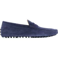 Tod's Shoes Tod's Tod's City Gommino Driving textured loafers men Calf Leather/Leather/Leather/Rubber Blue